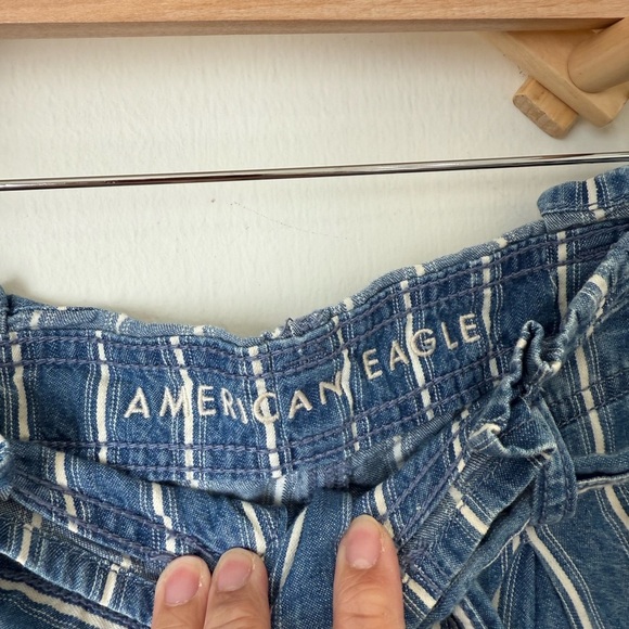 American Eagle Paperbag Stripe Shorts - Picture 2 of 4